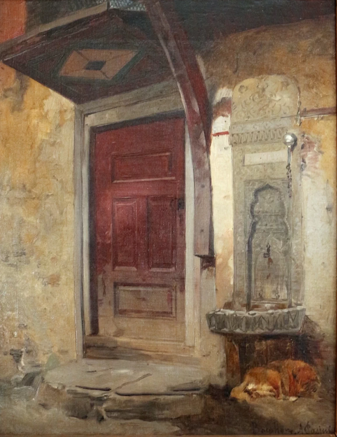 Porta rossa e fontana in Anatolia - Museo Frugone, Genova